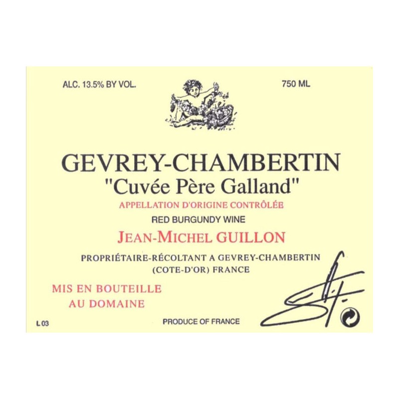 Gevrey - Chambertin AOC, Cuvée Père Galland