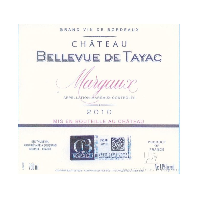 BELLEVUE DE TAYAC, Cru Bourgeois Margaux AC